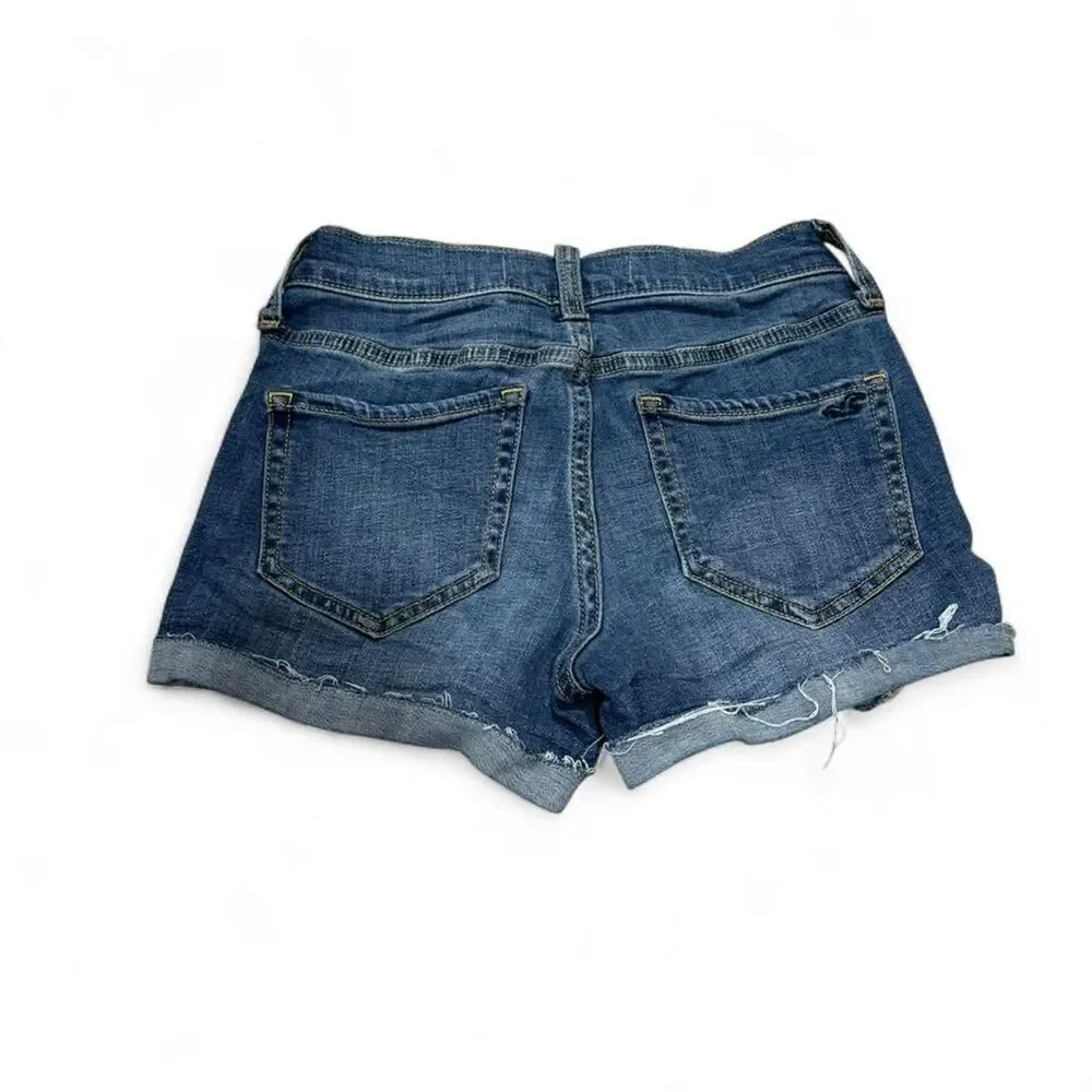 Hollister blue denim shorts